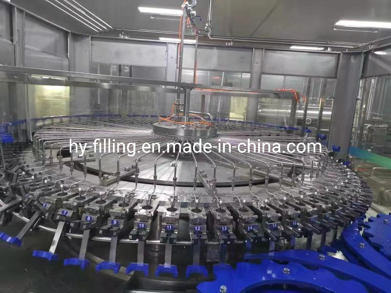 Automatic Liquid Pure Mineral Water Fruit Juice Carbonated Soft Drink Processing Bottling Machine Glass Bottle Washing Filling Capping and Packaging Machine