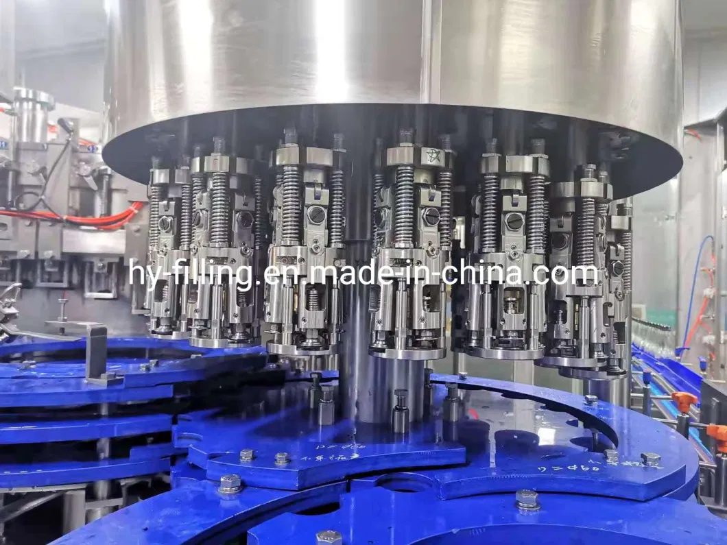 Automatic Liquid Pure Mineral Water Fruit Juice Carbonated Soft Drink Processing Bottling Machine Glass Bottle Washing Filling Capping and Packaging Machine