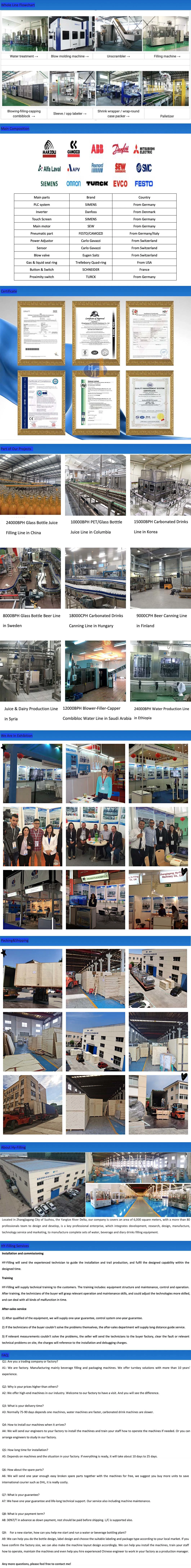 Fully Automatic Pet Bottle Production Drinking Machine Water Filling Line with Factory Price